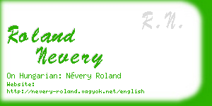 roland nevery business card
