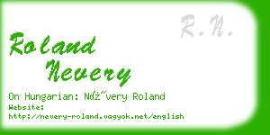 roland nevery business card